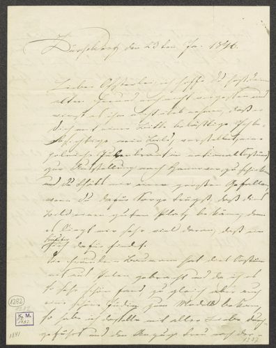 Brief an Prof. Carl Oesterley