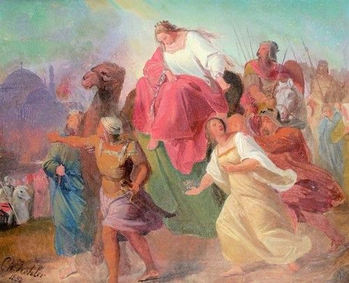 Die Flucht aus dem brennenden Konstantinopel